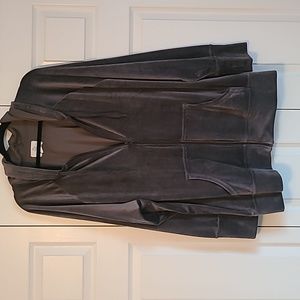 Velour Zip Up Sweatshirt